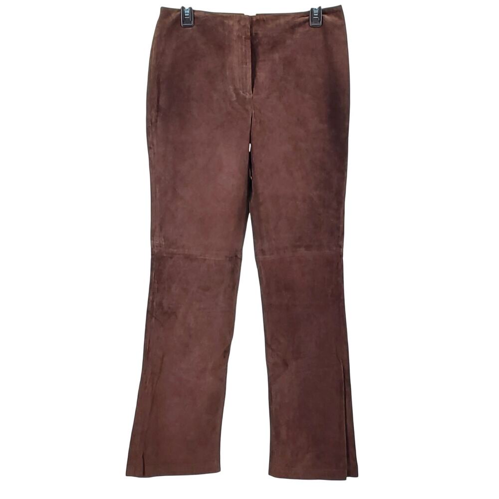 Apostrophe‎ Folk Forest Suede Cocoa Brown Pants Women's Size 10 New